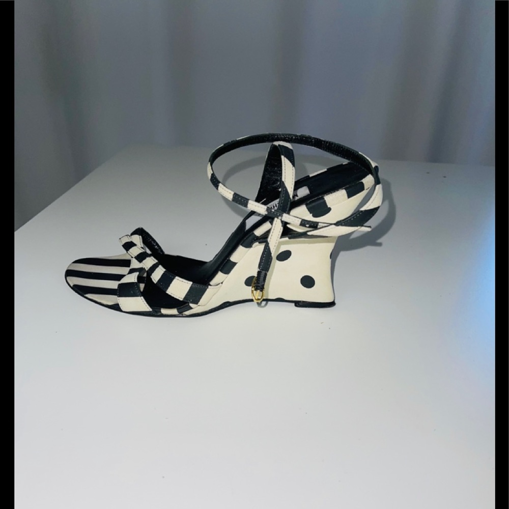 Moschino suede wedges